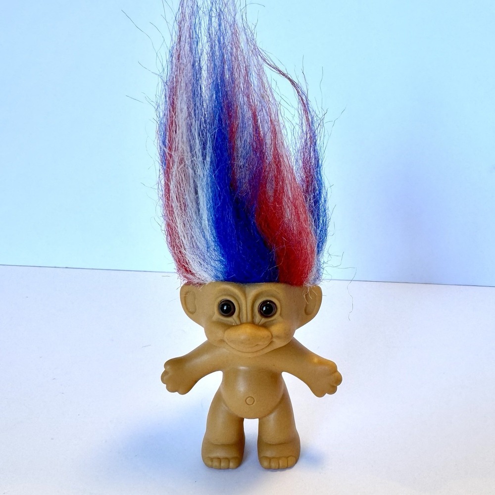 All American Russ Troll Doll‎ Red White Blue USA 4th Of July Patriotic 1990s